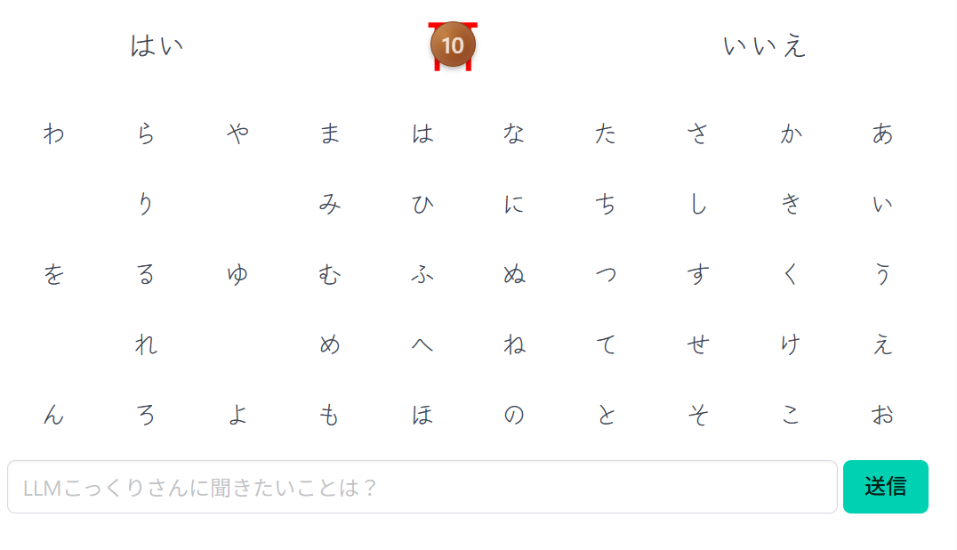 LLM こっくりさん